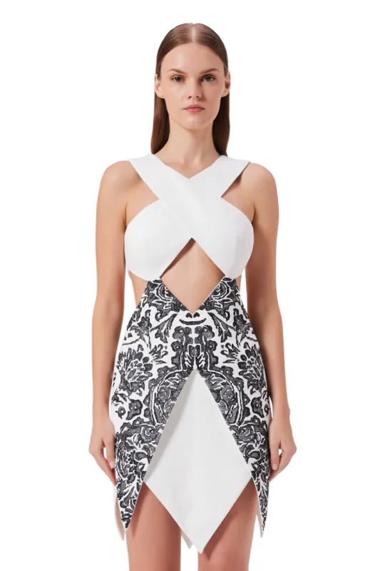 Lovelight Halter Neck Dress in White sold by Folklore Shop