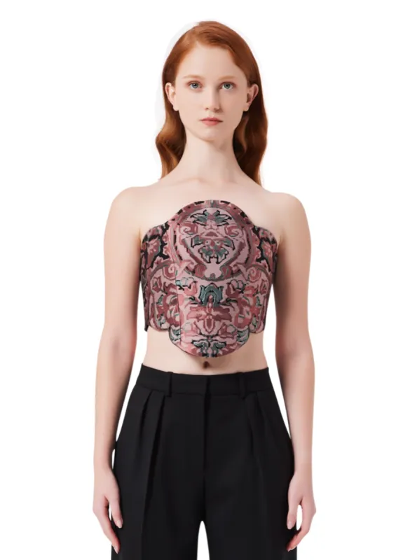 Magnolia Strapless Corset in Elysium sold by Folklore Shop
