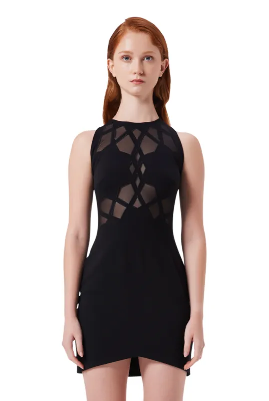 Lumière Mesh Dress in Black sold by Folklore Shop