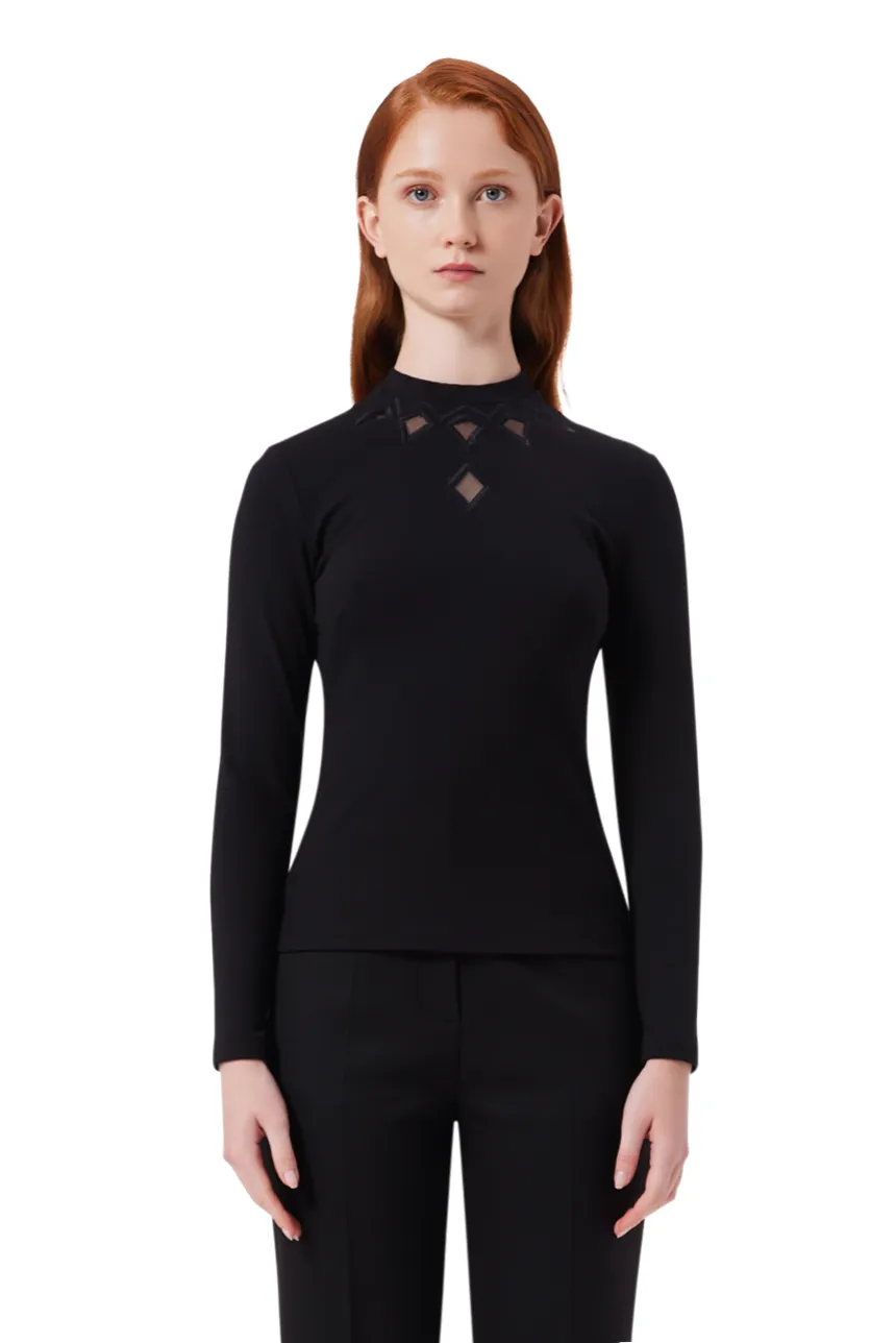 Lumière Long Sleeve Blouse in Black sold by Folklore Shop
