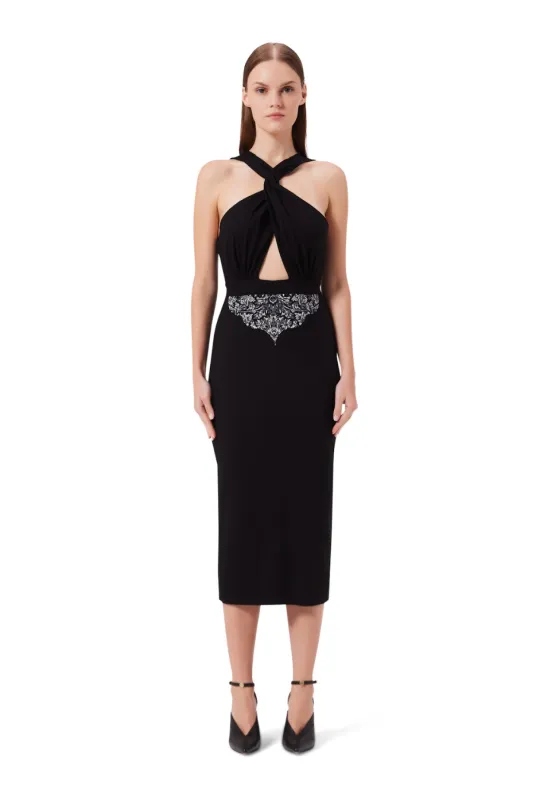 Vivida Halter Neck Dress in Black sold by Folklore Shop