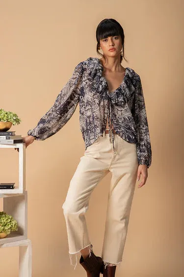 Bohemian Ruffled Blouse sold by Folklore Shop product image thumbnail 2