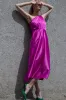 Roman Fuchsia Satin Dress sold by Folklore Shop