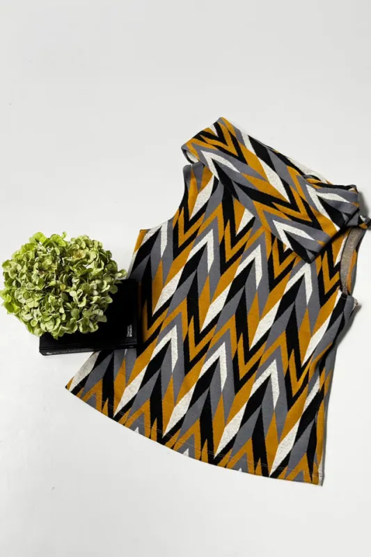 Colors Linate Mustard Top sold by Folklore Shop