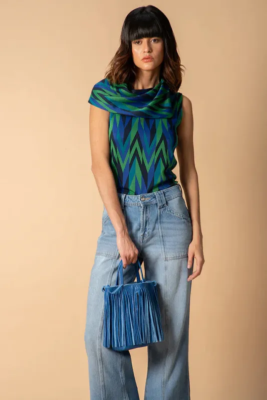 Colors Linate Blue Top sold by Folklore Shop