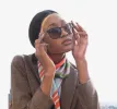 women's lines scarf sold by Folklore Shop