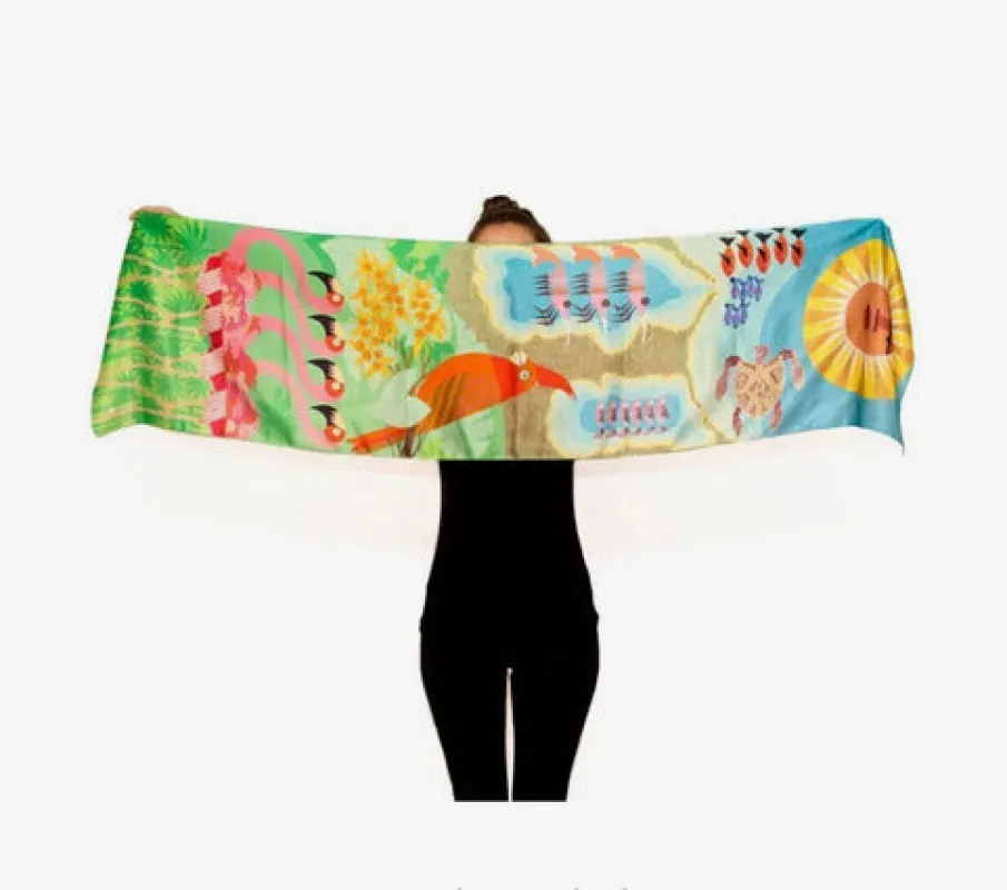flamingo scarf sold by Folklore Shop