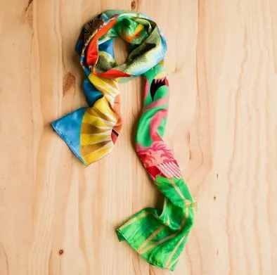 flamingo scarf sold by Folklore Shop product image thumbnail 2