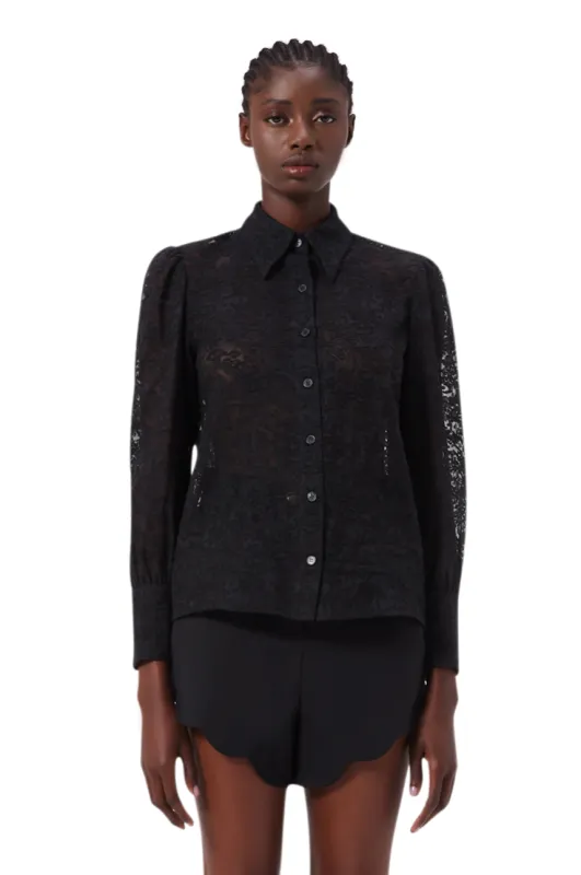 Eleanor Long Sleeve Blouse in Black sold by Folklore Shop