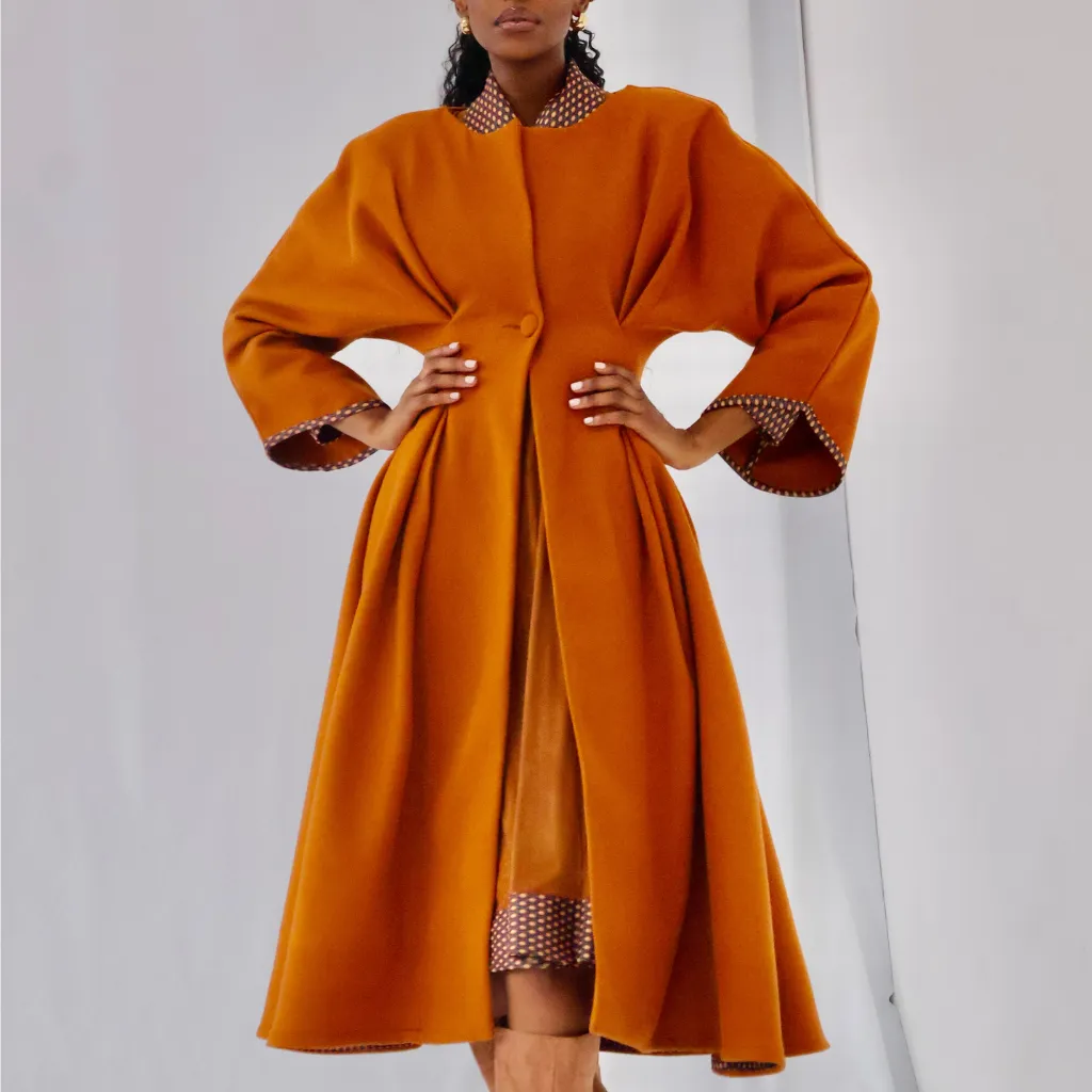 Nuova Stretch Melton Coat sold by Folklore Shop