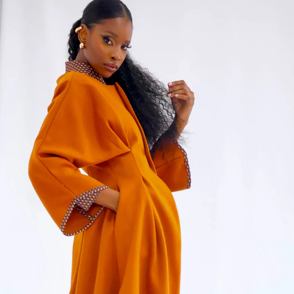 Nuova Stretch Melton Coat sold by Folklore Shop product image thumbnail 2