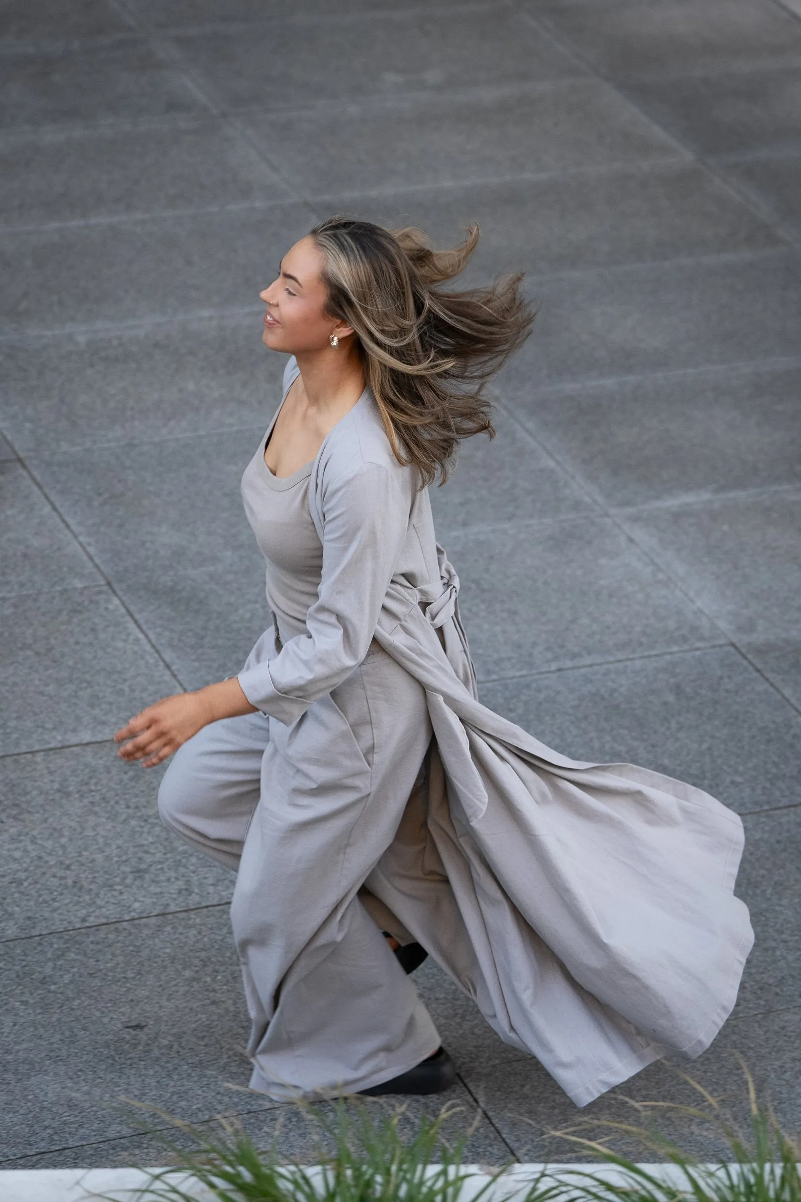 Grey Linen Wide-Leg Pants sold by Folklore Shop product image thumbnail 2