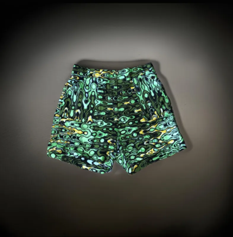 Metallic Green and Orange Shorts sold by Folklore Shop