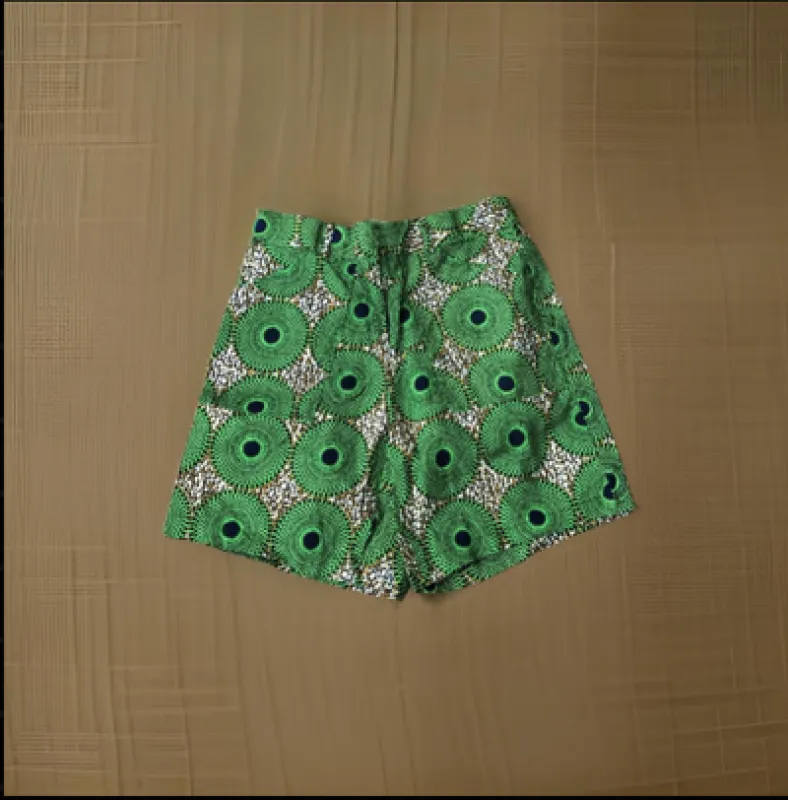 Brown and Green Waves Shorts sold by Folklore Shop