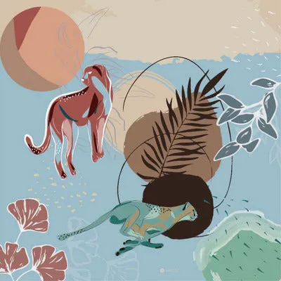 floating jaguars handkerchief sold by Folklore Shop