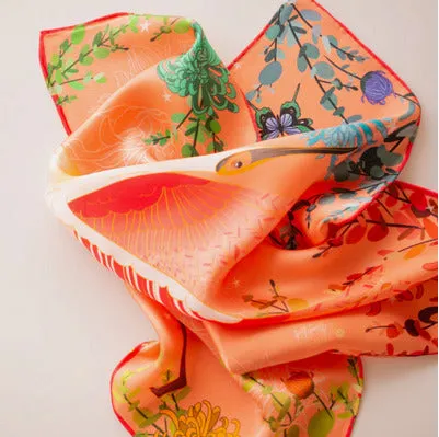 spoonbill heron handkerchief sold by Folklore Shop product image thumbnail 3