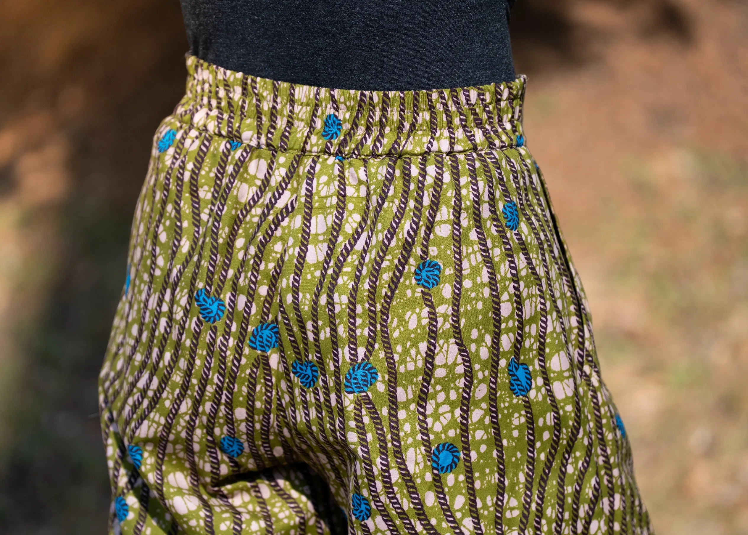 Ankara pallazo pants High Waist Wide Leg Cotton Pants sold by Folklore Shop product image thumbnail 2