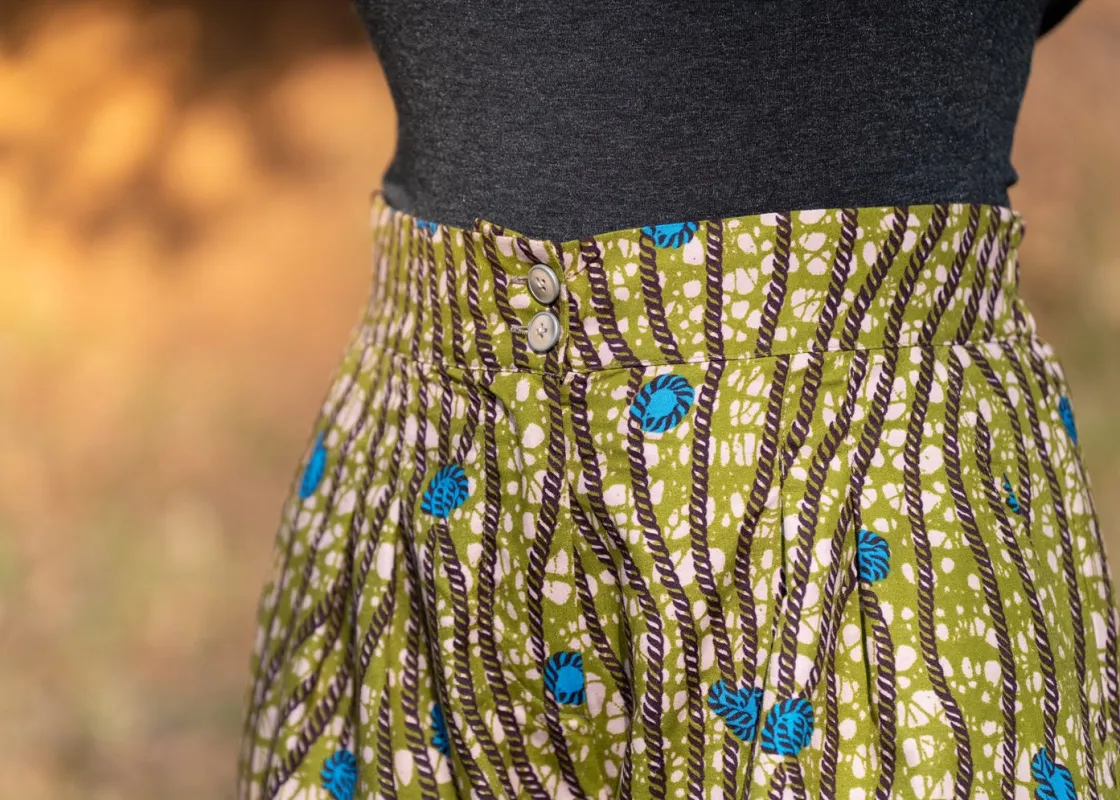Ankara pallazo pants High Waist Wide Leg Cotton Pants sold by Folklore Shop