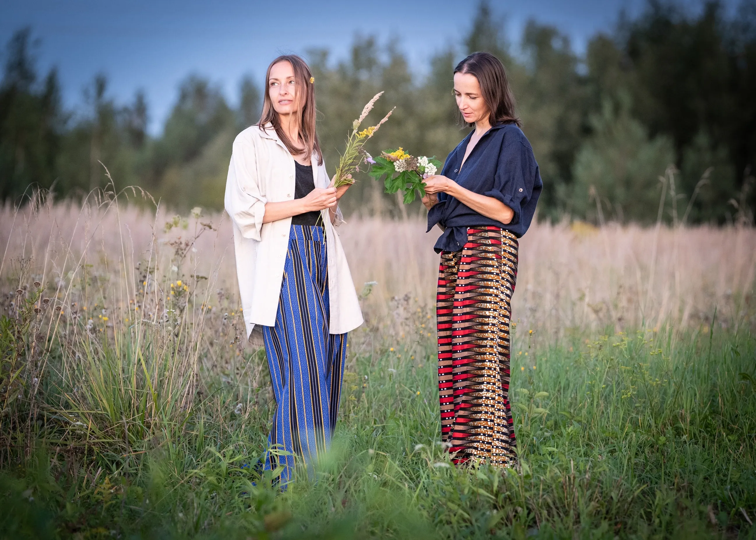 Bright Red, Yellow, Black African Print Cotton Pants sold by Folklore Shop product image thumbnail 2