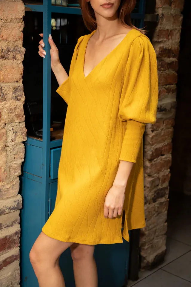 Trendy Mustard Dress sold by Folklore Shop product image thumbnail 3