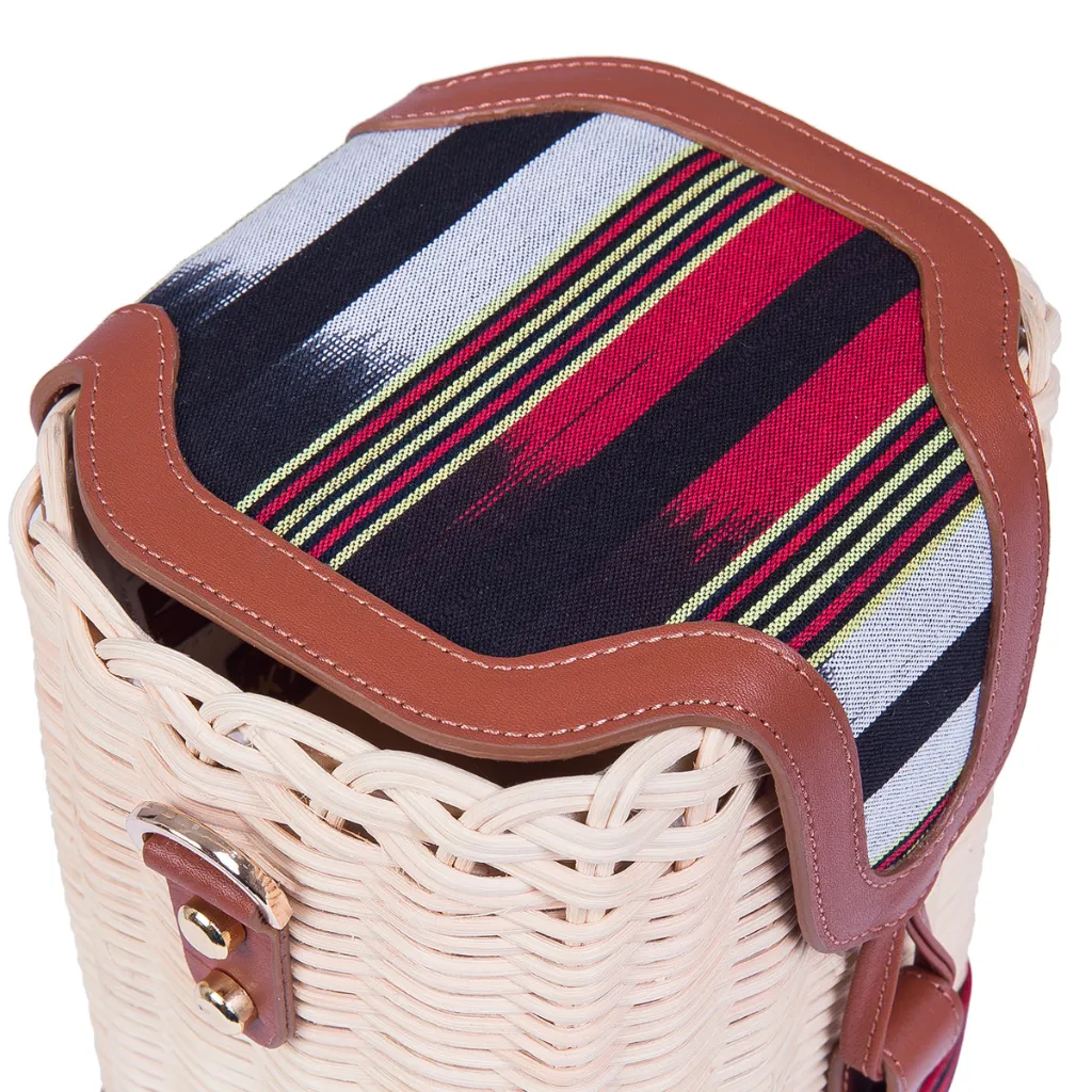 PARPALİ - Tobacco Wicker Cross Body Bag sold by Folklore Shop product image thumbnail 3