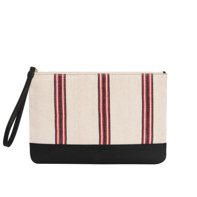 APOLLON - Black Leather Summer Clutch made by Folklore Shop