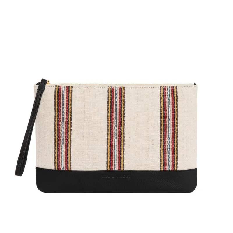 ANTIOCHIA - Black Leather & Summer Clutch sold by Folklore Shop