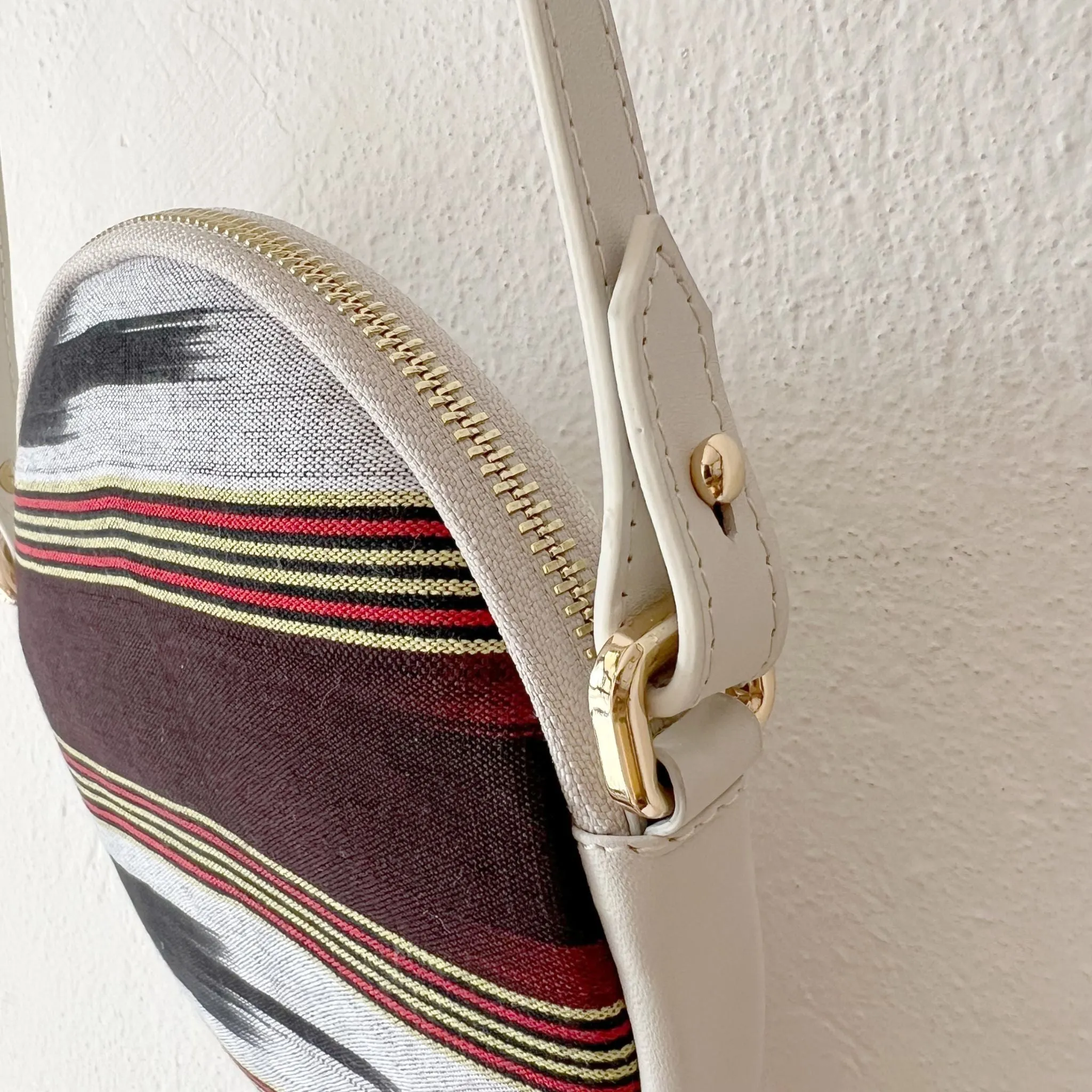 CONA MAXI - Round Beige Leather Crossbody Bag sold by Folklore Shop product image thumbnail 2