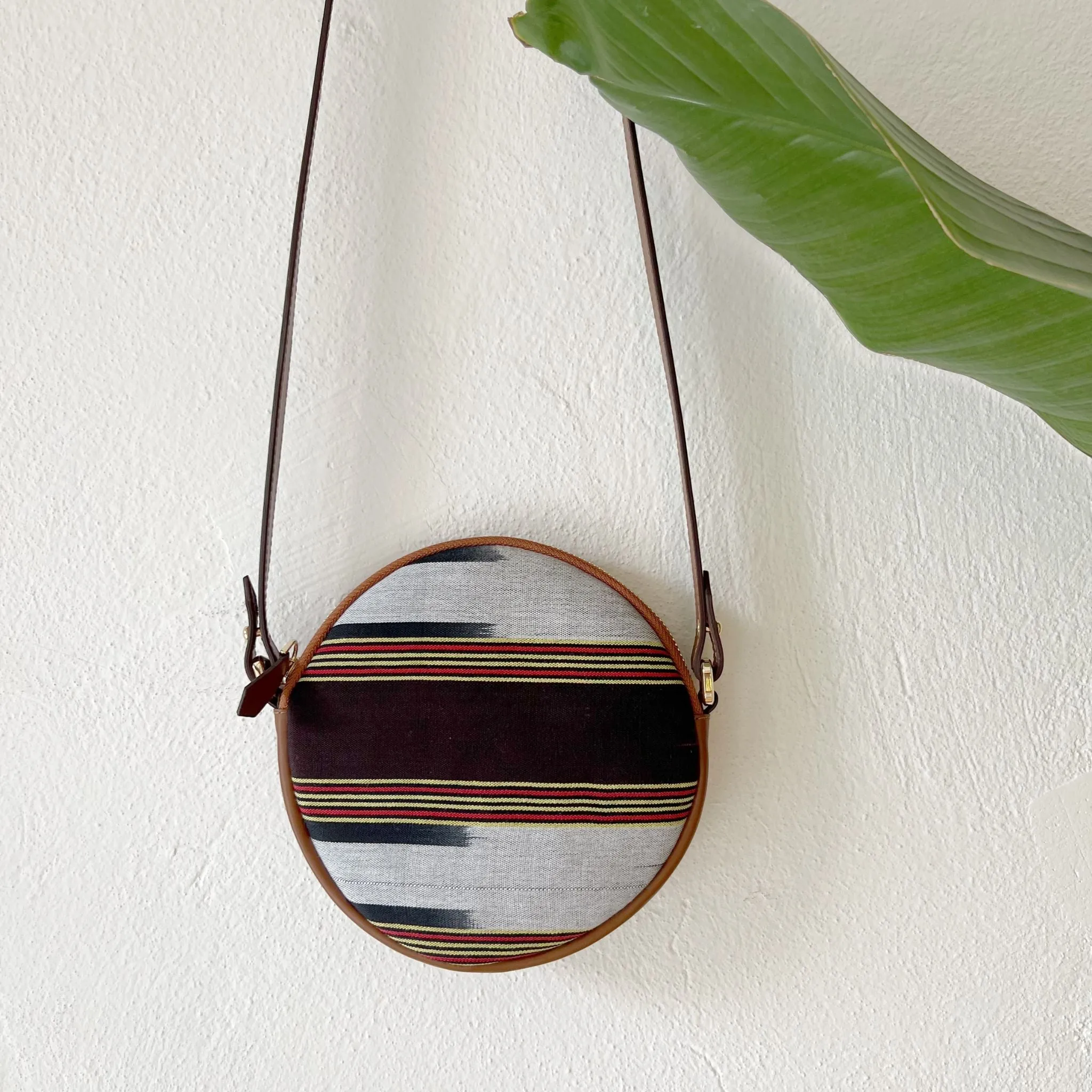 CONA MAXI - Round Tobacco Leather Crossbody Bag sold by Folklore Shop product image thumbnail 2