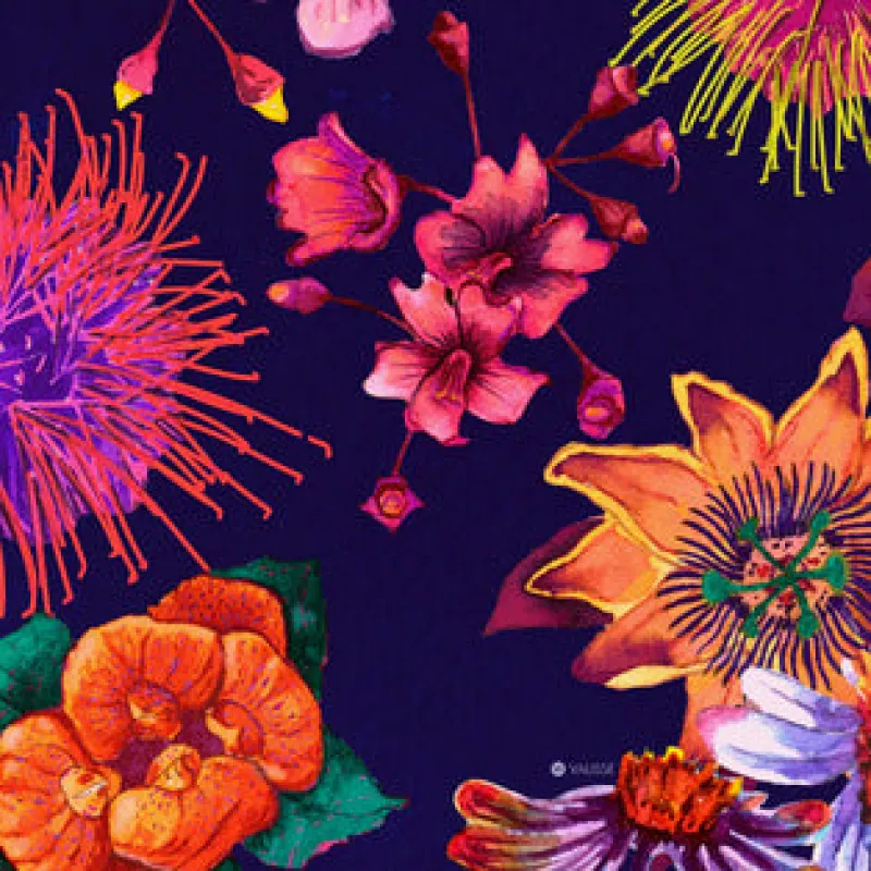 passion flower handkerchief sold by Folklore Shop