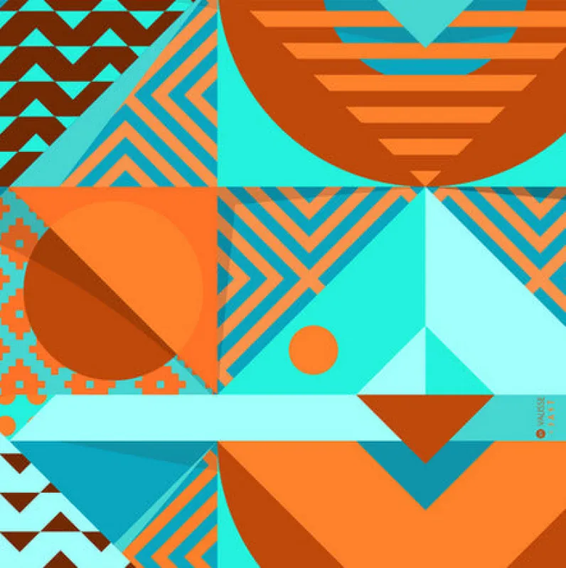 geometric sunset handkerchief sold by Folklore Shop