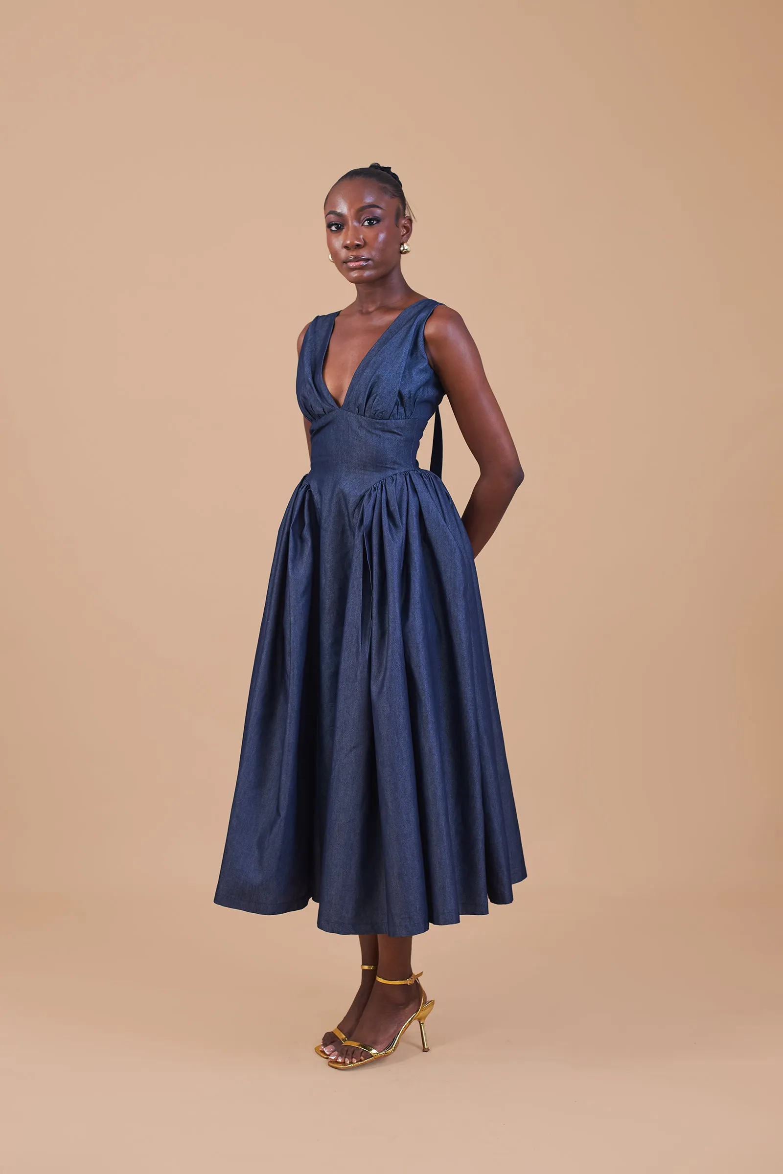 Sumbo Denim Dress sold by Folklore Shop