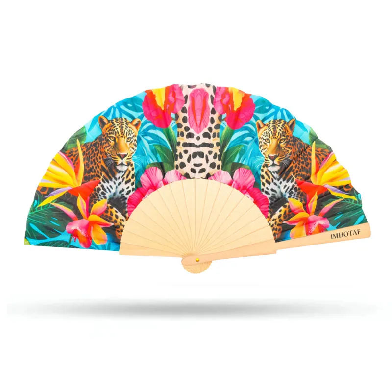 Jungle Majesty Hand Fan sold by Folklore Shop