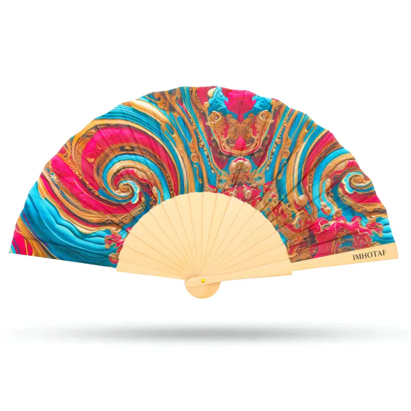 Baroque Swirl Hand Fan sold by Folklore Shop