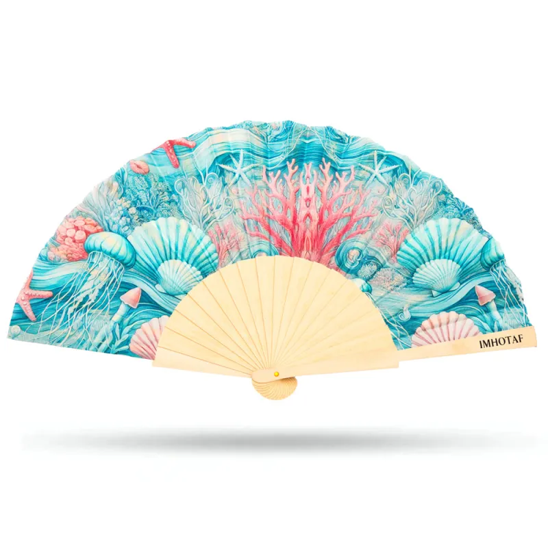 Coral Reef Hand Fan sold by Folklore Shop