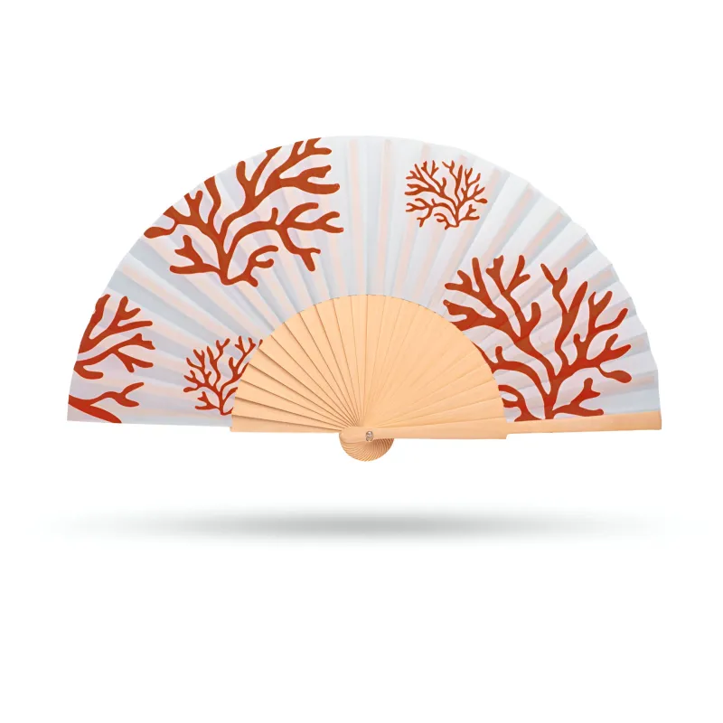 Red Coral Hand Fan sold by Folklore Shop