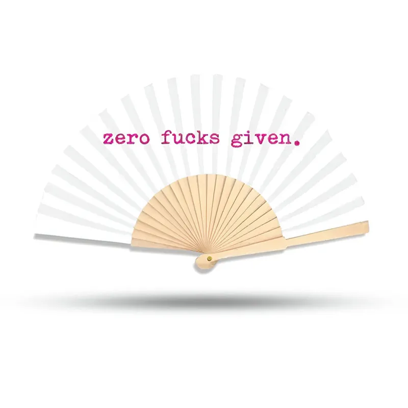 Zero F*cks Given Hand Fan sold by Folklore Shop