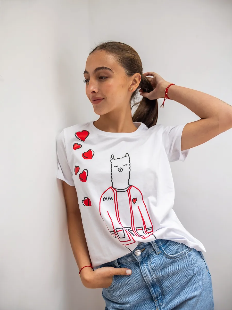 Alpaca graphic T-Shirt Love sold by Folklore Shop product image thumbnail 2