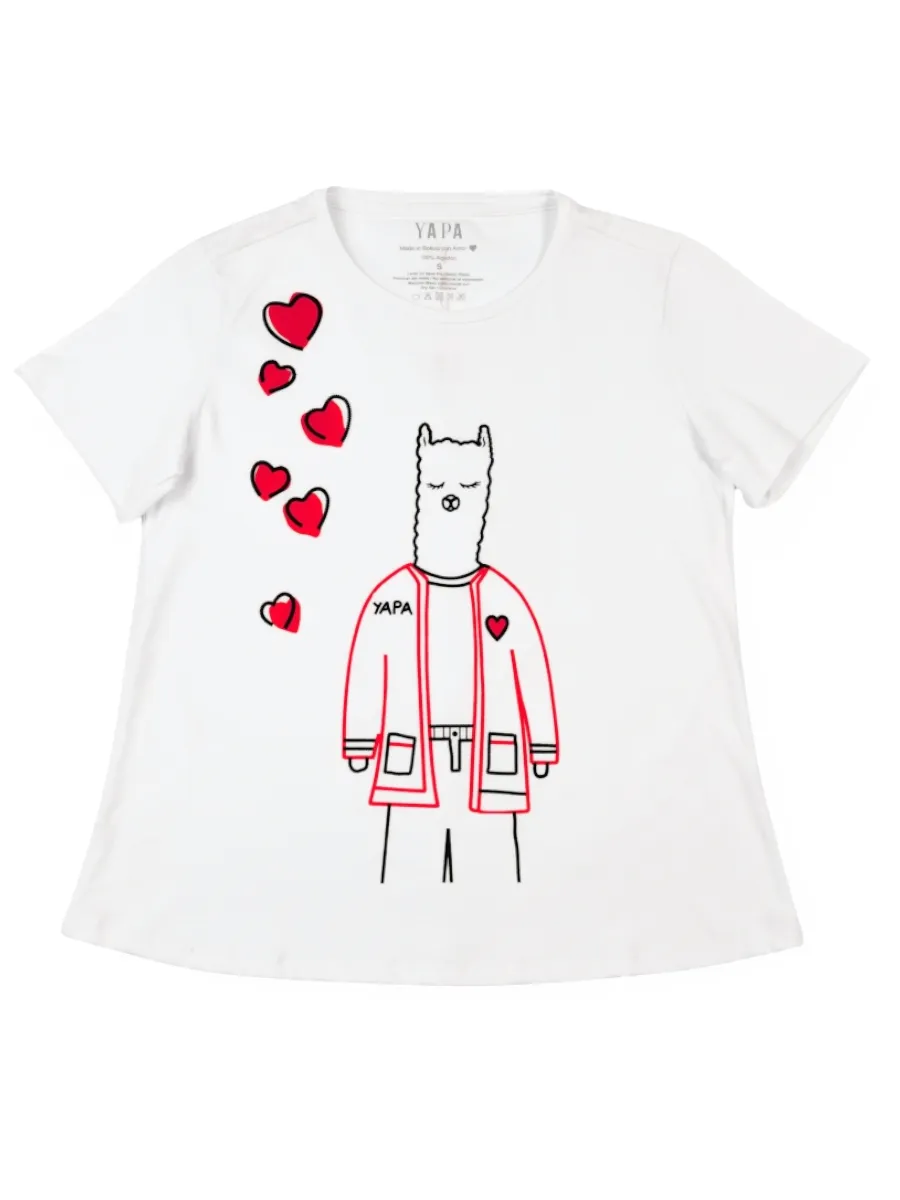 Alpaca graphic T-Shirt Love sold by Folklore Shop product image thumbnail 3