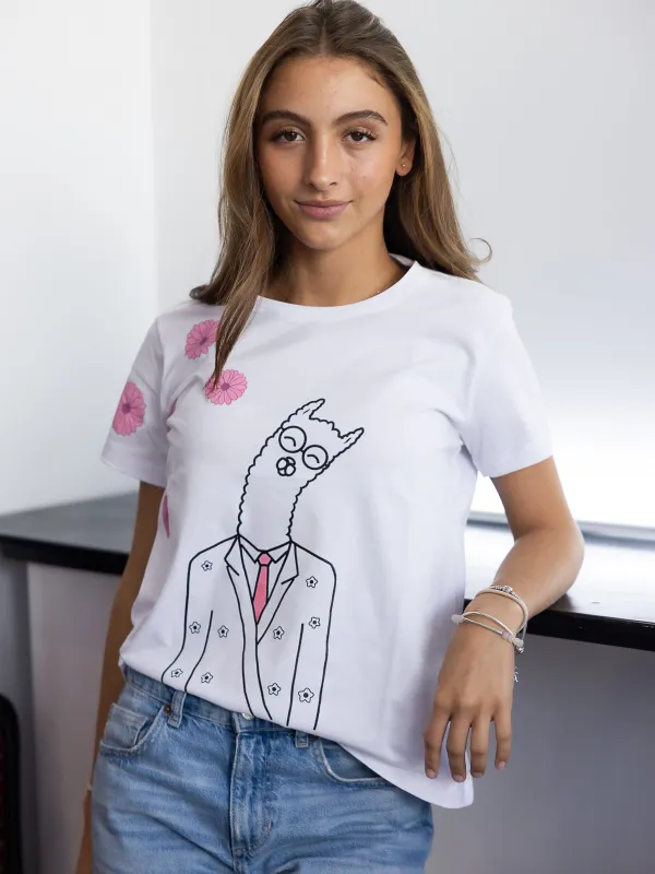 Alpaca Design Cotton T-Shirt sold by Folklore Shop