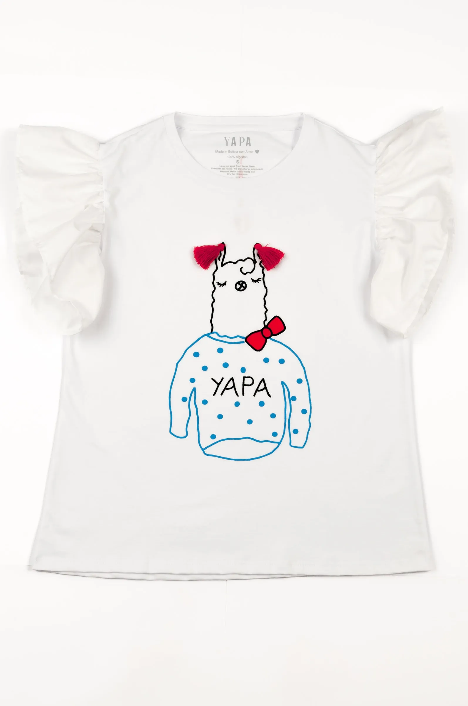 Alpaca Design Cotton T-Shirt sold by Folklore Shop product image thumbnail 5