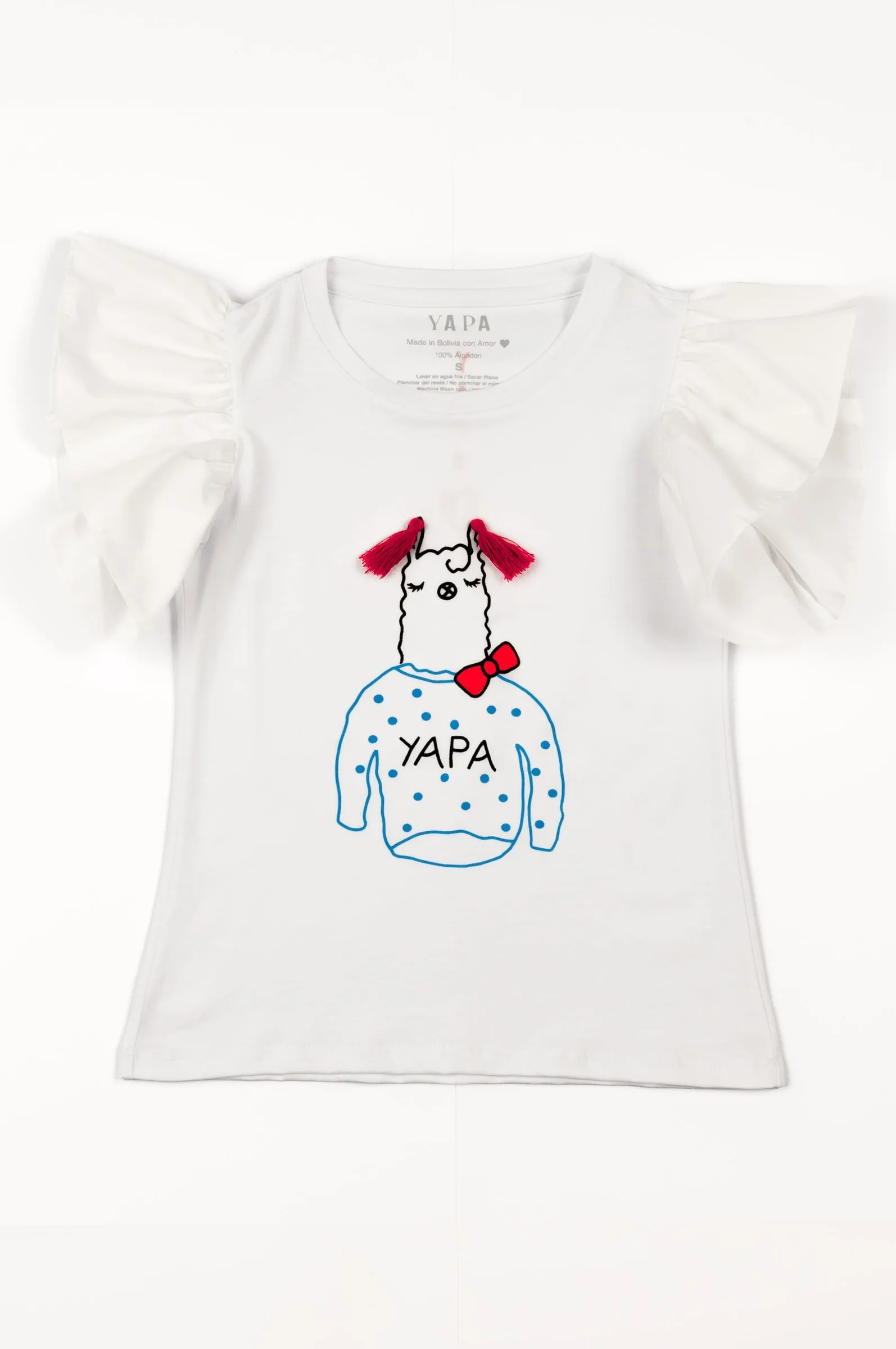 Alpaca Design Cotton T-Shirt sold by Folklore Shop product image thumbnail 3