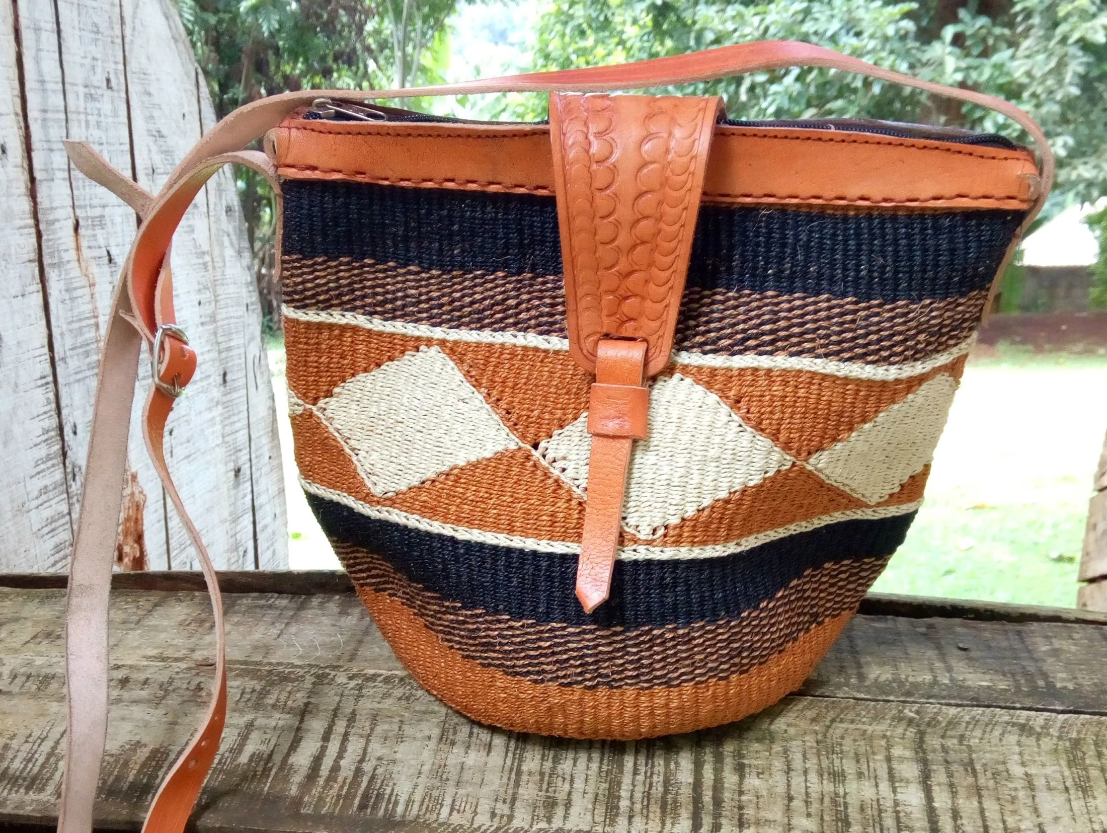 Hand Woven African Crossbody Bag sold by Folklore Shop