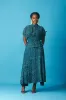 Jelly Indigo Asymmetric skirt sold by Folklore Shop