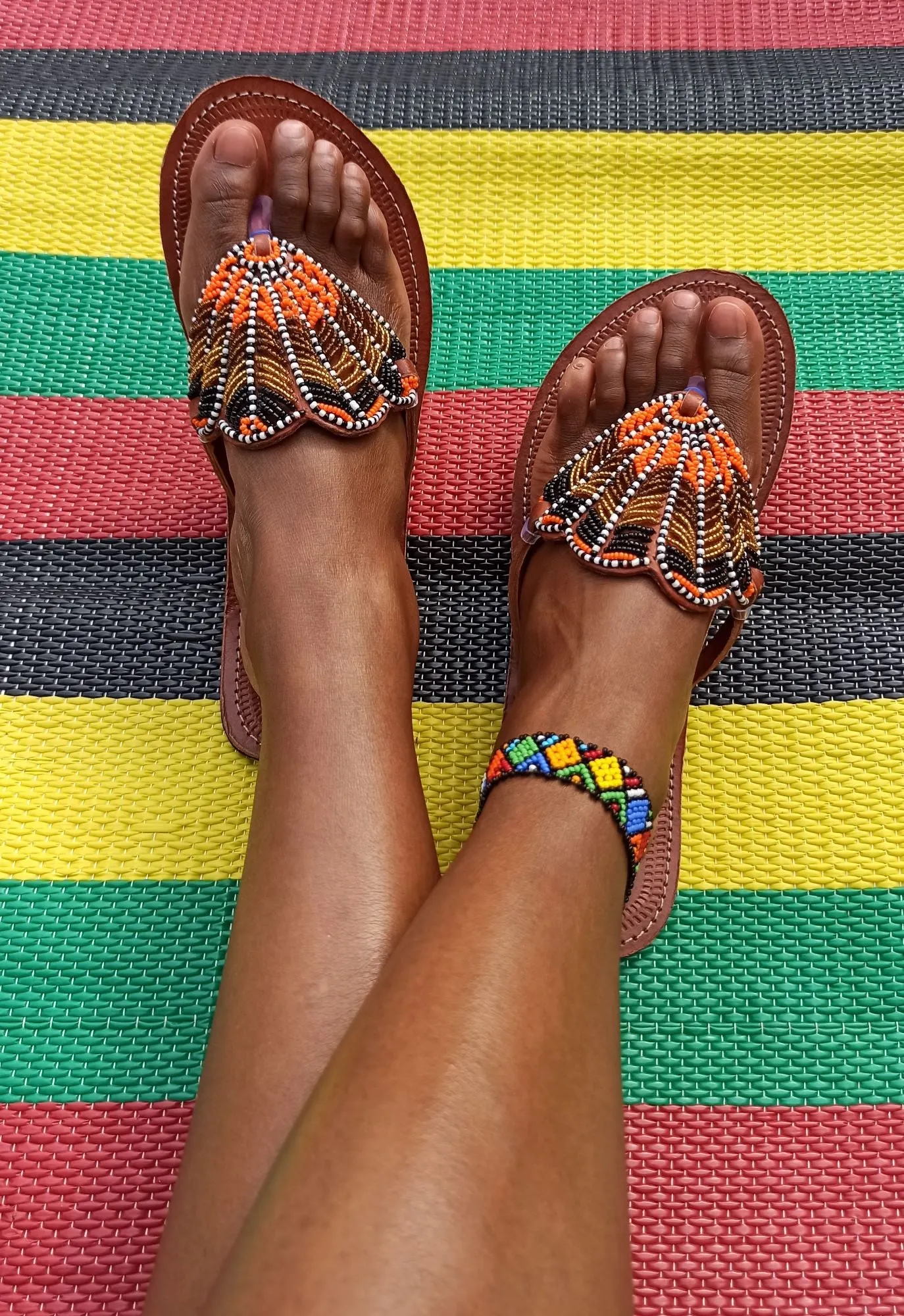 Beaded Leather Sandals sold by Folklore Shop product image thumbnail 3