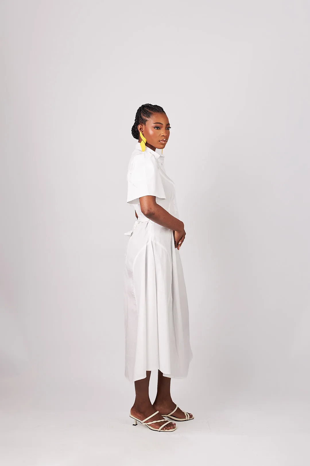Zimuzo white shirt dress sold by Folklore Shop product image thumbnail 2