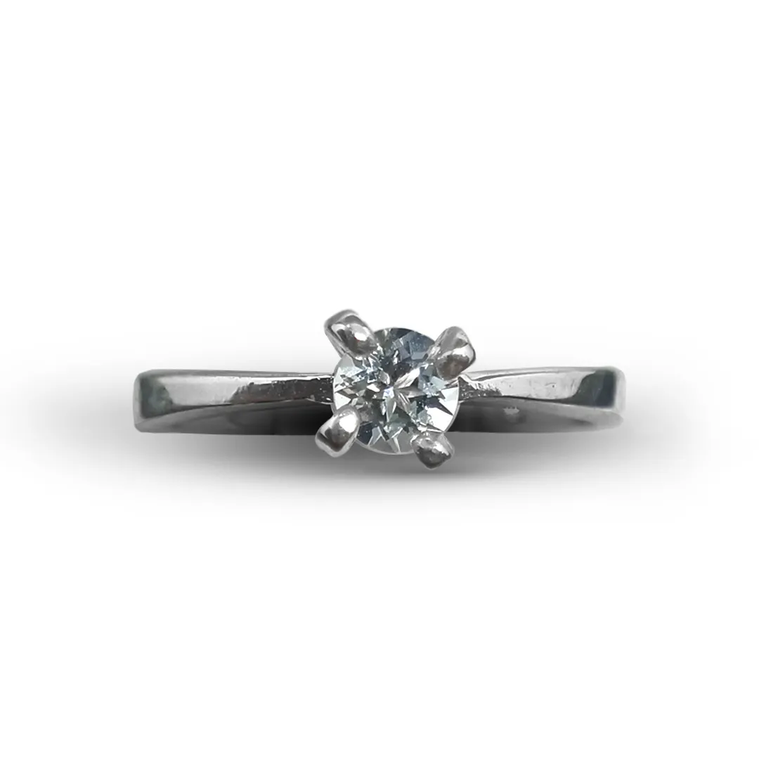 SOLITAIRE RING WITH SWAROVSKI CRYSTAL IN 950 SILVER sold by Folklore Shop product image thumbnail 4