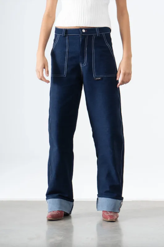 Cuffed Denim Pants sold by Folklore Shop