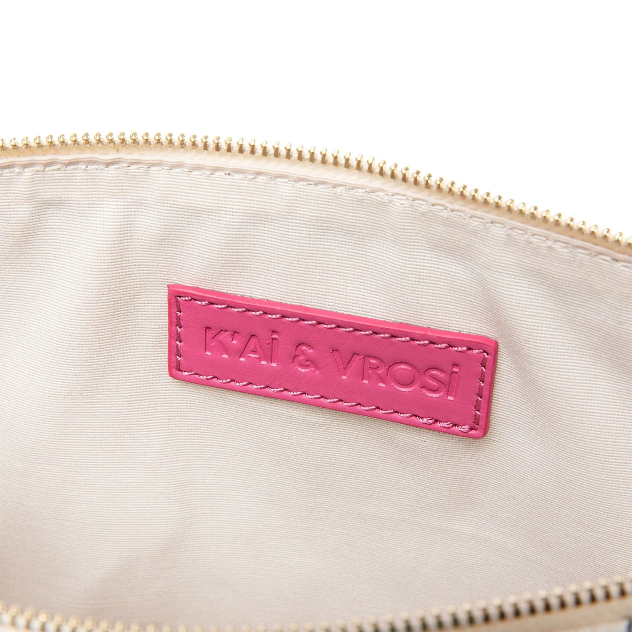 Defne - Pink Calfskin & Handloomed Fabric Clutch sold by Folklore Shop product image thumbnail 2