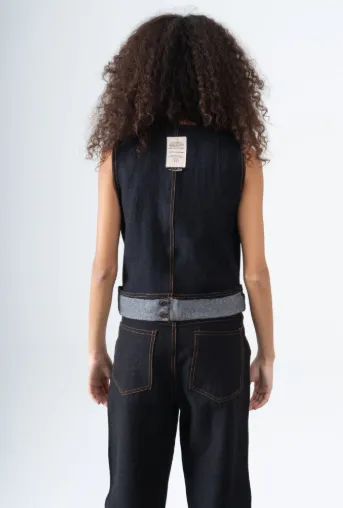 Asymmetric Denim Vest sold by Folklore Shop product image thumbnail 5